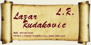 Lazar Rudaković vizit kartica